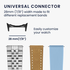 kwmobile Adapter mit 22mm Bandbreite kompatibel mit Google Pixel Watch 3 45mm / Watch 4 45mm Uhrenarmband