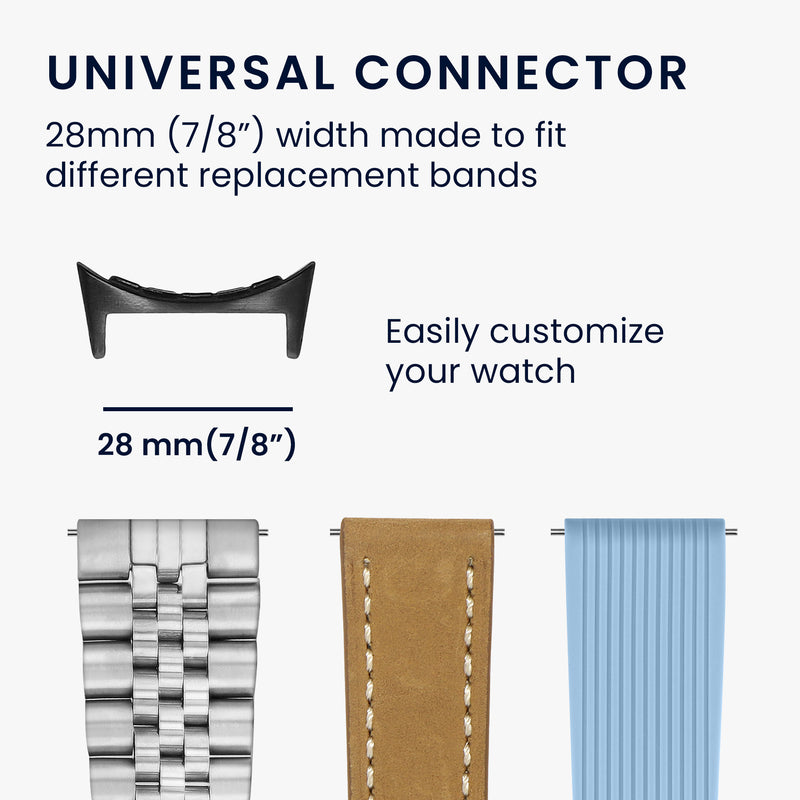 kwmobile Adapter mit 22mm Bandbreite kompatibel mit Google Pixel Watch 3 45mm / Watch 4 45mm Uhrenarmband Anschlussadapter Set