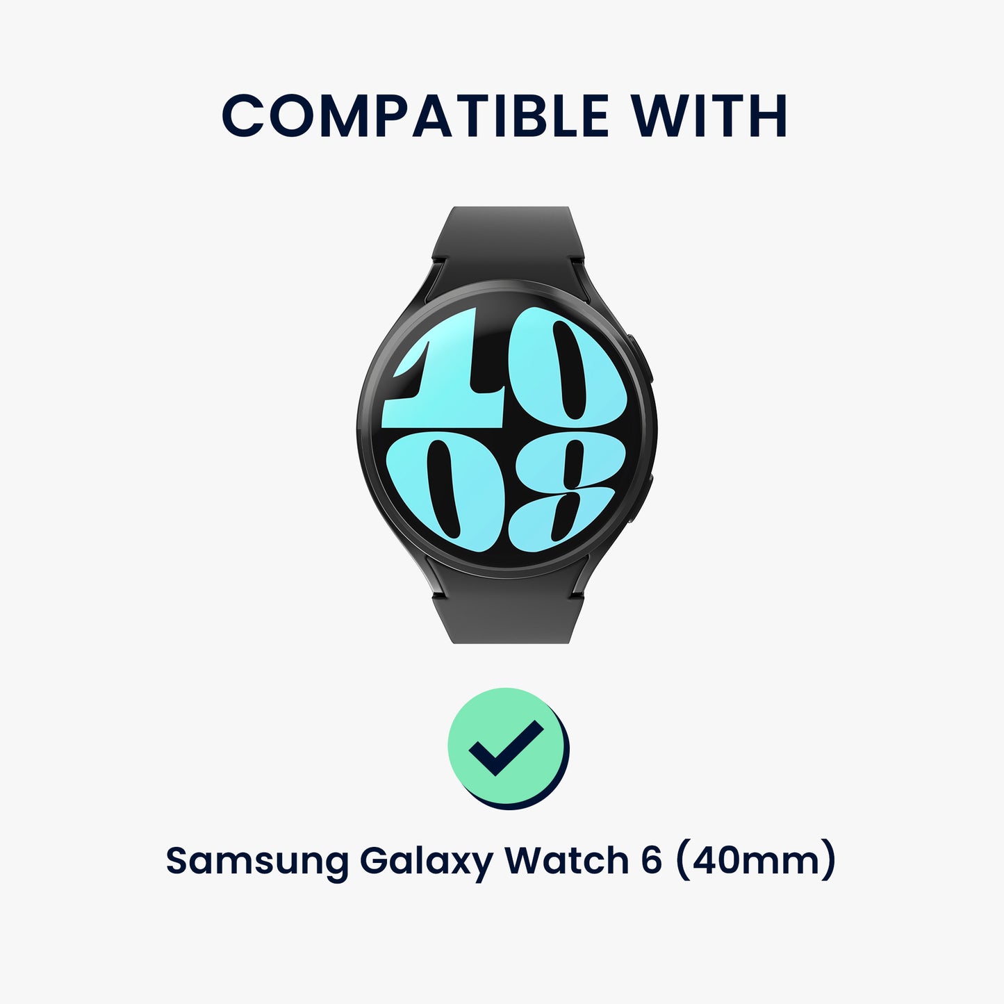 kwmobile Rundum Cover kompatibel mit Samsung Galaxy Watch 6 Hülle Fullbody Fitnesstracker Privatsphäre Case Set aus Glas