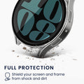kwmobile Rundum Cover kompatibel mit Samsung Galaxy Watch 6 Hülle Fullbody Fitnesstracker Privatsphäre Case Set aus Glas