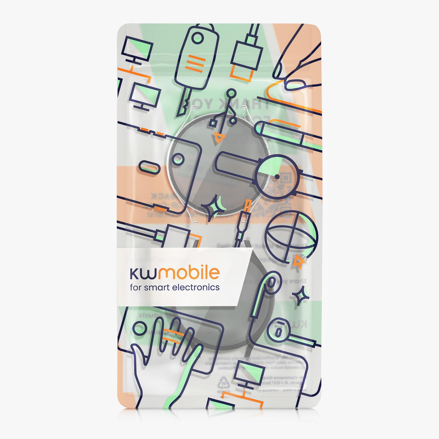 kwmobile Rundum Cover kompatibel mit Samsung Galaxy Watch 6 Hülle Fullbody Fitnesstracker Privatsphäre Case Set aus Glas