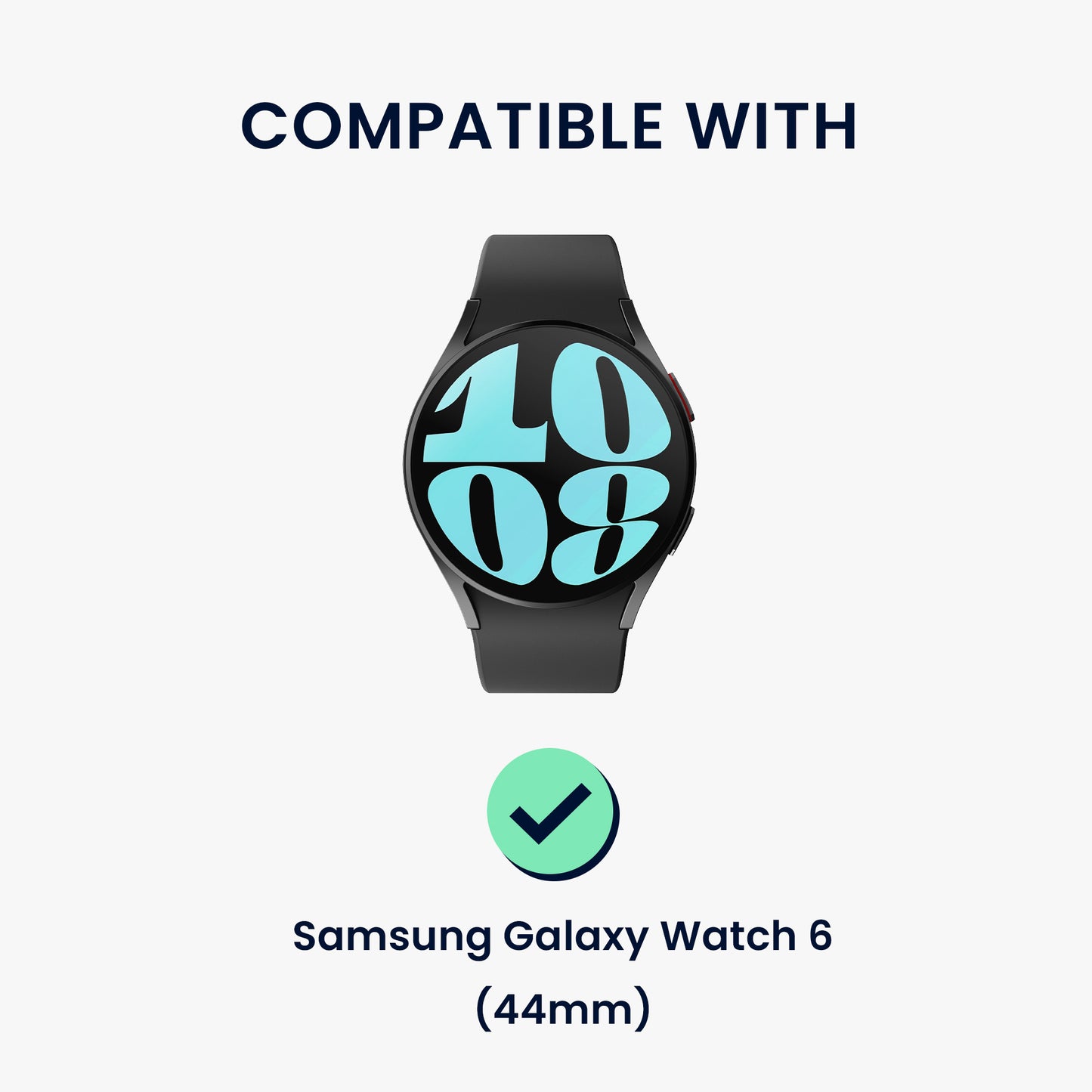 kwmobile Rundum Cover kompatibel mit Samsung Galaxy Watch 6 Hülle Fullbody Fitnesstracker Privatsphäre Case Set aus Glas
