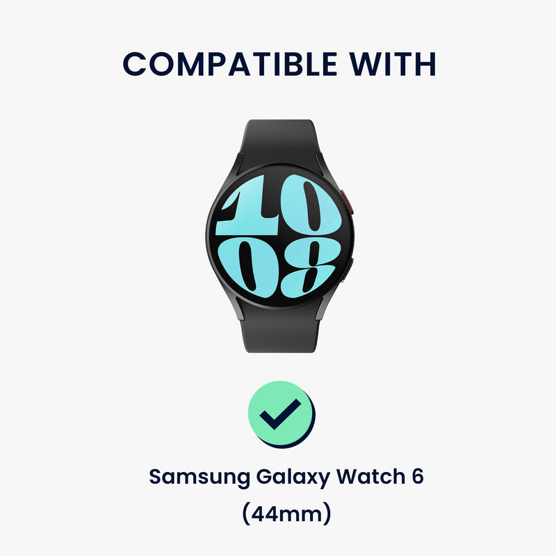 kwmobile Rundum Cover kompatibel mit Samsung Galaxy Watch 6 Hülle Fullbody Fitnesstracker Privatsphäre Case Set aus Glas