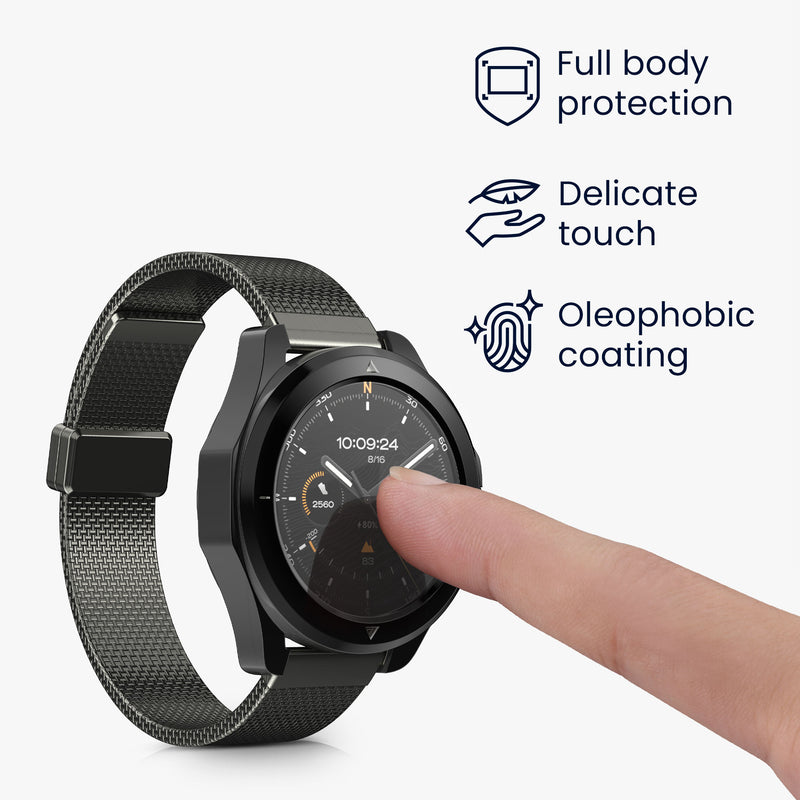 kwmobile Silikon Hülle für Xiaomi Watch S4 Sport Schutzhülle Fullbody Display Cover Set