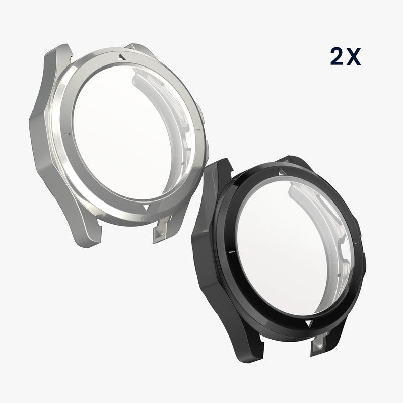 kwmobile Silikon Hülle für Xiaomi Watch S4 Sport Schutzhülle Fullbody Display Cover Set