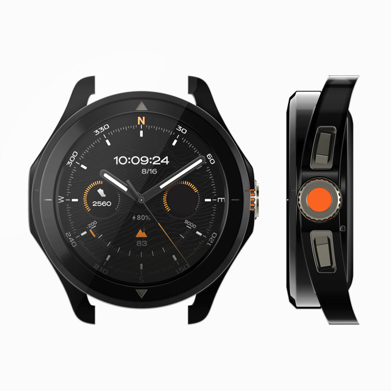 kwmobile Silikon Hülle für Xiaomi Watch S4 Sport Schutzhülle Fullbody Display Cover Set