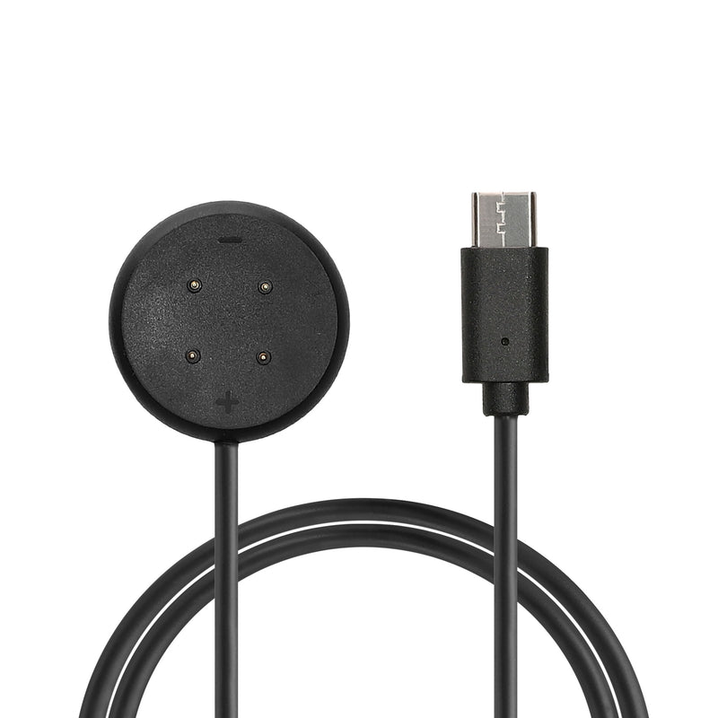 kwmobile USB C Ladekabel kompatibel mit Google Pixel Watch 3 / Pixel Watch 2 / Fitbit Versa 4 3 2 / Ace LTE - Kabel Charger - Smart Watch Typ C Ersatzkabel - Fitnesstracker Aufladekabel