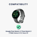 kwmobile USB C Ladekabel kompatibel mit Google Pixel Watch 3 / Pixel Watch 2 / Fitbit Versa 4 3 2 / Ace LTE - Kabel Charger - Smart Watch Typ C Ersatzkabel - Fitnesstracker Aufladekabel