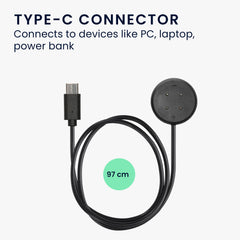 kwmobile USB C Ladekabel kompatibel mit Google Pixel Watch 3 / Pixel Watch 2 / Fitbit Versa 4 3 2 / Ace LTE - Kabel