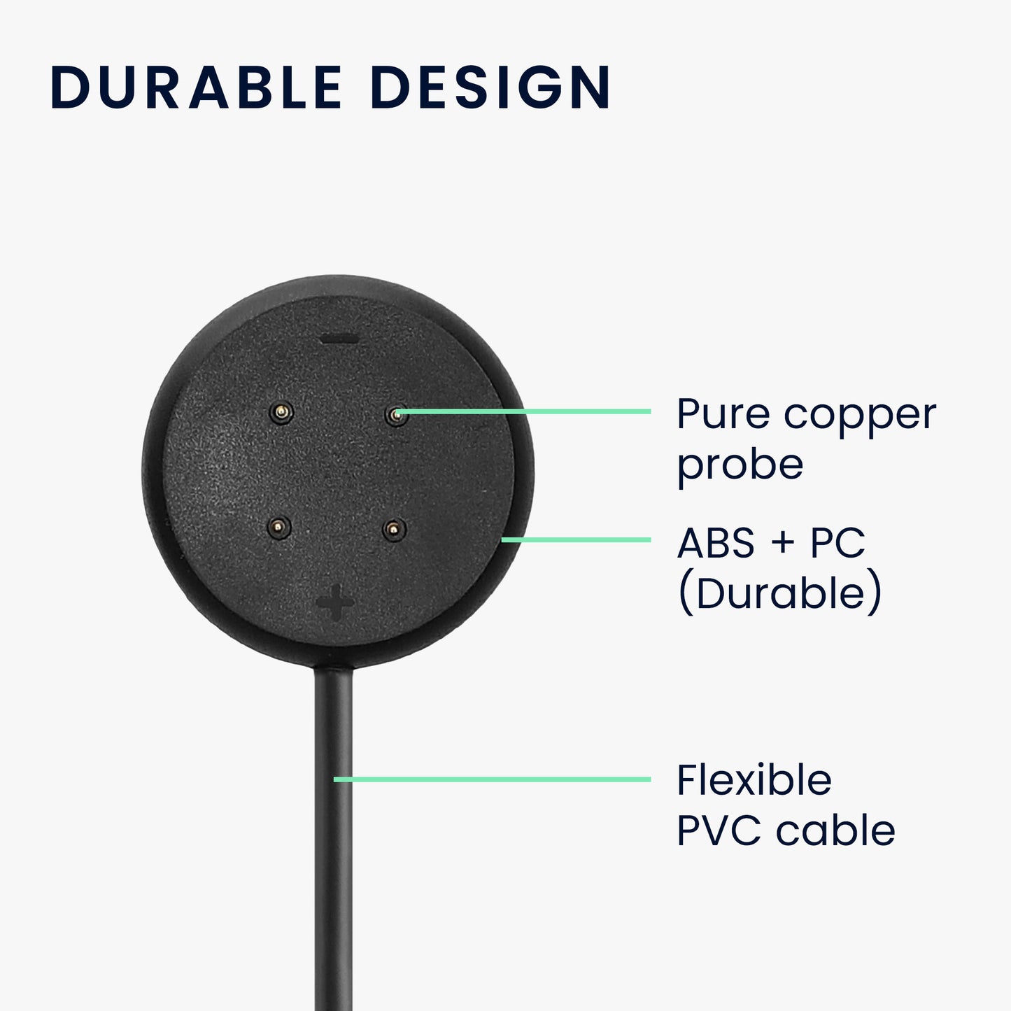 kwmobile USB C Ladekabel kompatibel mit Google Pixel Watch 3 / Pixel Watch 2 / Fitbit Versa 4 3 2 / Ace LTE - Kabel Charger - Smart Watch Typ C Ersatzkabel - Fitnesstracker Aufladekabel