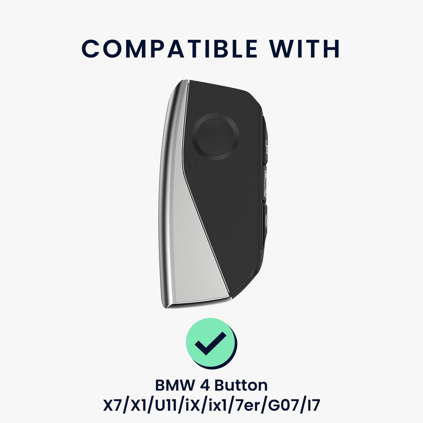 kwmobile Autoschlüssel Hülle kompatibel mit BMW 4-Tasten X7 X1 U11 iX ix1 7er G07 I7 Autoschlüssel - Schlüsselhülle Silikon Cover