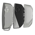 kwmobile Autoschlüssel Hülle kompatibel mit BMW 4-Tasten X7 X1 U11 iX ix1 7er G07 I7 Autoschlüssel - Schlüsselhülle Silikon Cover - Schwarz Transparent Schwarz  [dsg02]
