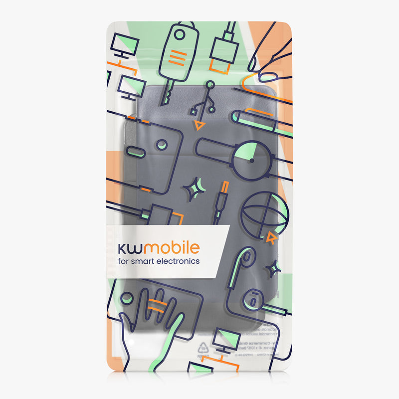 kwmobile Tasche kompatibel mit SanDisk Portable SSD, Samsung T7, Crucial X8, HDD - Set Halterung für externe SSD Festplatte - 13x8cm - Elastisches Case Hülle selbstklebend