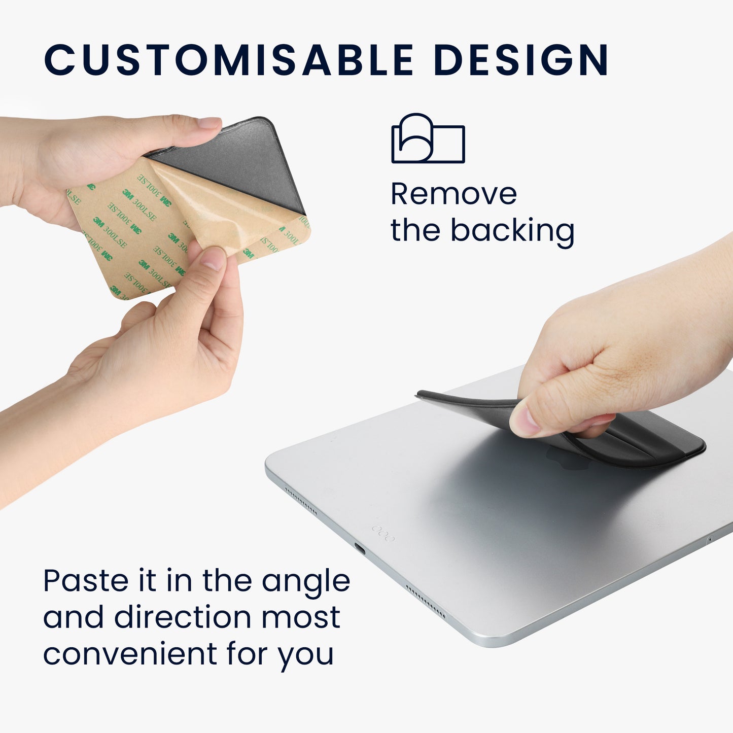 kwmobile Tasche kompatibel mit SanDisk Portable SSD, Samsung T7, Crucial X8, HDD - Set Halterung für externe SSD Festplatte - 13x8cm - Elastisches Case Hülle selbstklebend