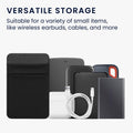 kwmobile Tasche kompatibel mit SanDisk Portable SSD, Samsung T7, Crucial X8, HDD - Set Halterung für externe SSD Festplatte - 13x8cm - Elastisches Case Hülle selbstklebend