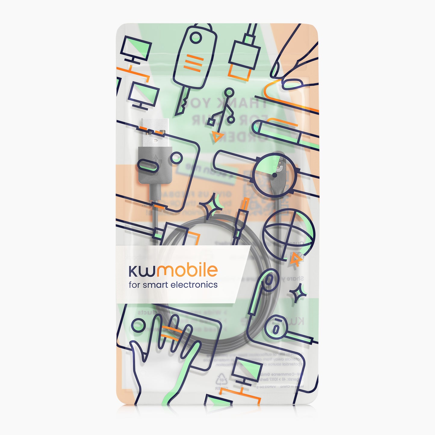 kwmobile USB Kabel Charger kompatibel mit AfterShokz OpenSwim Pro S710 Ladekabel Smart Watch Ersatzkabel Fitnesstracker Aufladekabel