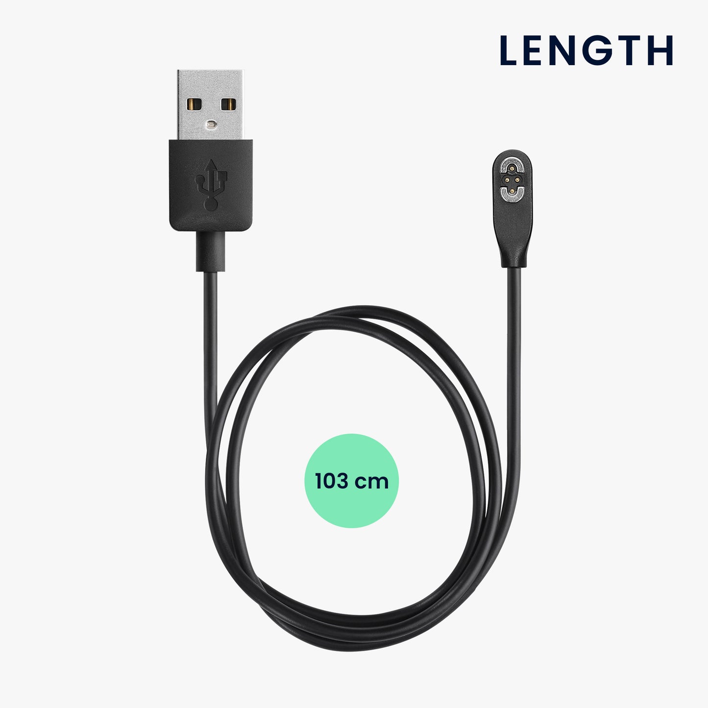 kwmobile USB Kabel Charger kompatibel mit AfterShokz OpenSwim Pro S710 Ladekabel Smart Watch Ersatzkabel Fitnesstracker Aufladekabel