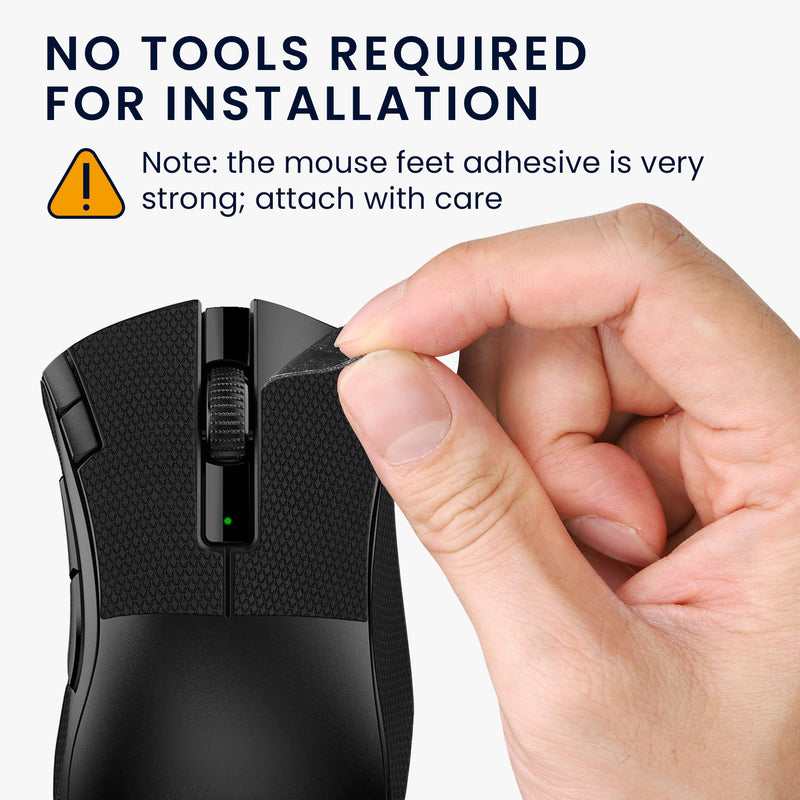 kwmobile Gaming Maus Grip Tape für Razer DeathAdder V2 X Mouse Grip Tape Rutschfestes Griffband für PC Maus