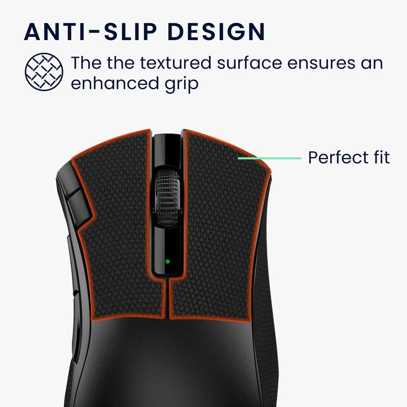 kwmobile Gaming Maus Grip Tape für Razer DeathAdder V2 X Mouse Grip Tape Rutschfestes Griffband für PC Maus
