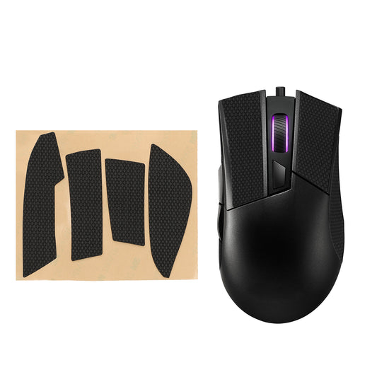 kwmobile Gaming Maus Grip Tape kompatibel mit ASUS ROG Gladius II Maus - Rutschfestes Griffband für PC Maus - Schwarz Schwarz  