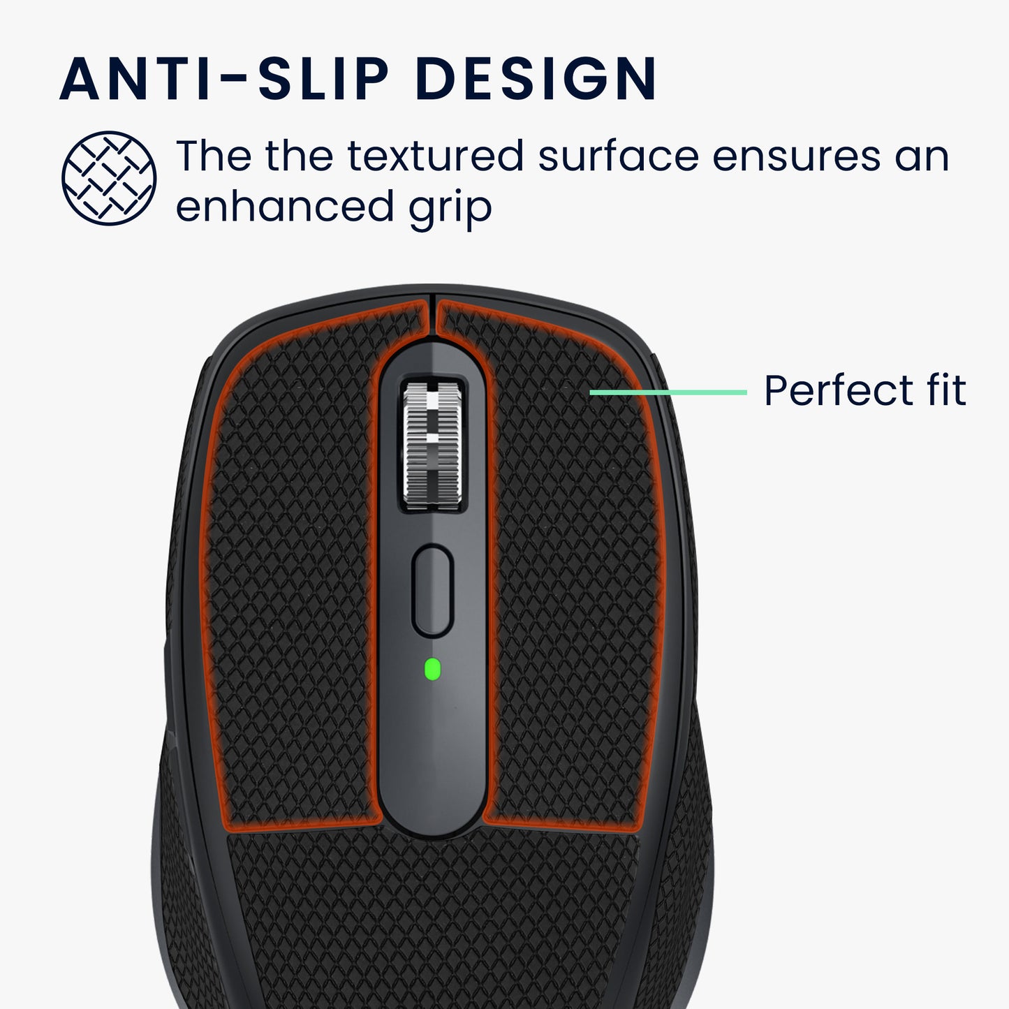 kwmobile Gaming Maus Grip Tape für Logitech MX Anywhere 3 Mouse Grip Tape Rutschfestes Griffband für PC Maus
