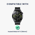 kwmobile Schutzglas kompatibel mit Huawei Watch GT 3 (46mm) Folie Hart Glas Schutzfolie für Smartwatch Displayschutz für Fitness Tracker