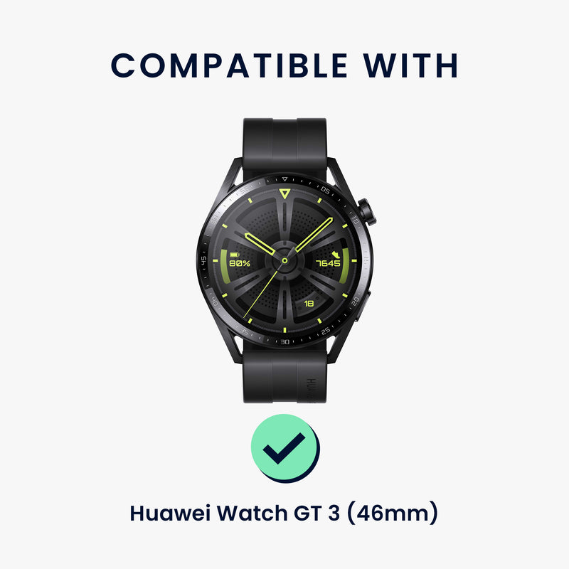 kwmobile Schutzglas kompatibel mit Huawei Watch GT 3 (46mm) Folie Hart Glas Schutzfolie für Smartwatch Displayschutz für Fitness Tracker