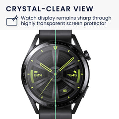 kwmobile Schutzglas kompatibel mit Huawei Watch GT 3 (46mm) Folie Hart Glas Schutzfolie für Smartwatch Displayschutz