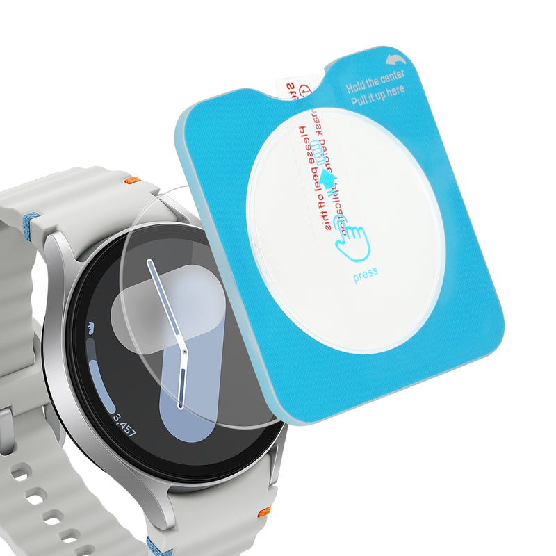 kwmobile 2x Schutzglas kompatibel mit Samsung Galaxy Watch 7 44mm Folie - Hart Glas Schutzfolie für Smartwatch - Displayschutz für Fitness Tracker Transparent Transparent  