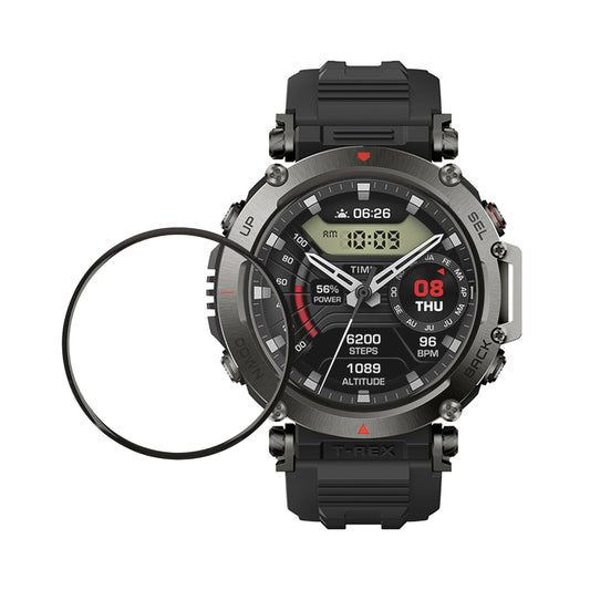 kwmobile 2x Transparente Displayschutzfolie kompatibel mit Amazfit T-Rex 3 Folie - Schutzfolie für Fitness Tracker - robuster Displayschutz Transparent  