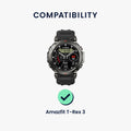 kwmobile Displayschutzfolie kompatibel mit Amazfit T-Rex 3 Folie Schutzfolie für Fitness Tracker robuster Displayschutz