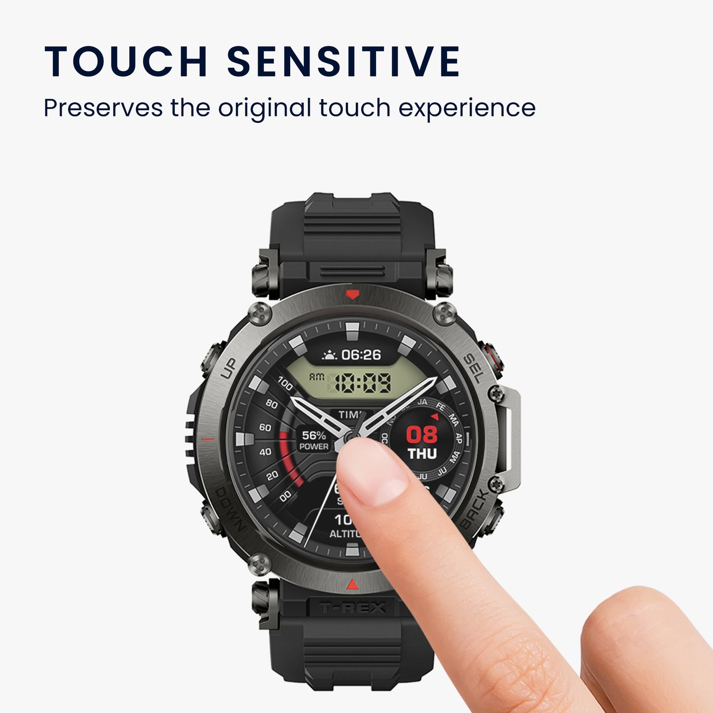 kwmobile Displayschutzfolie kompatibel mit Amazfit T-Rex 3 Folie Schutzfolie für Fitness Tracker robuster Displayschutz