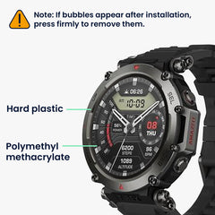 kwmobile Displayschutzfolie kompatibel mit Amazfit T-Rex 3 Folie Schutzfolie für Fitness Tracker robuster Displayschutz
