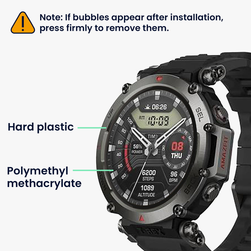 kwmobile Displayschutzfolie kompatibel mit Amazfit T-Rex 3 Folie Schutzfolie für Fitness Tracker robuster Displayschutz