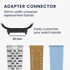 kwmobile Metall Adapter mit 20mm Bandbreite kompatibel mit CMF by Nothing Watch Pro Uhrenarmband Smartwatch Armband