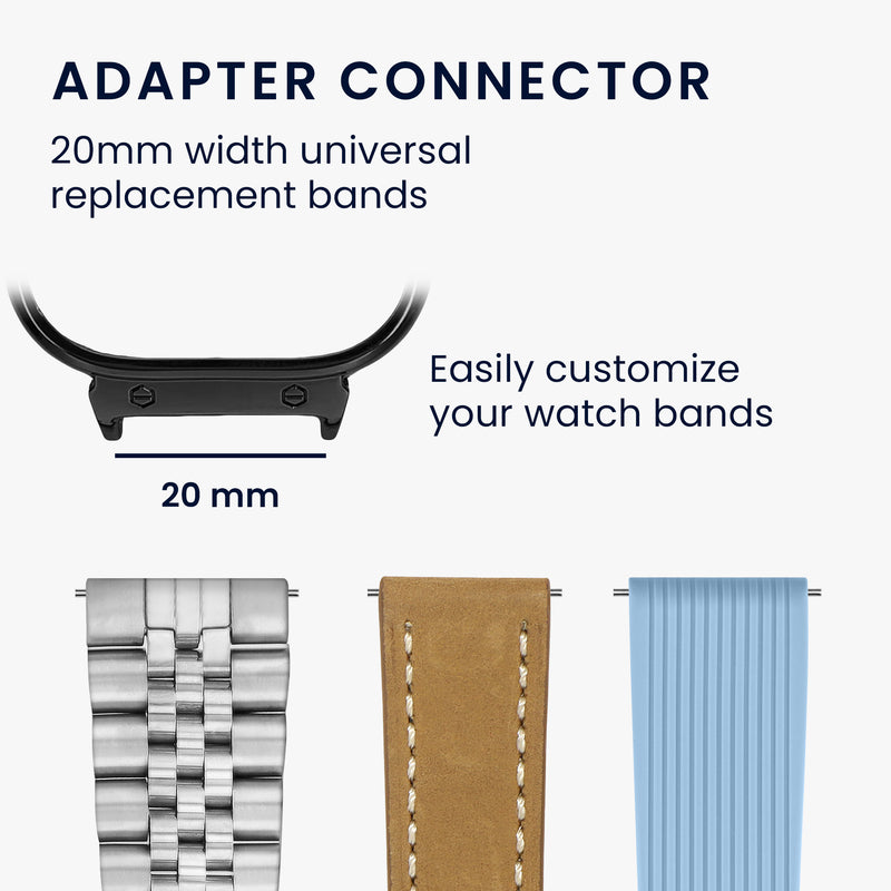 kwmobile Metall Adapter mit 20mm Bandbreite kompatibel mit CMF by Nothing Watch Pro Uhrenarmband Smartwatch Armband Anschlussadapter Set