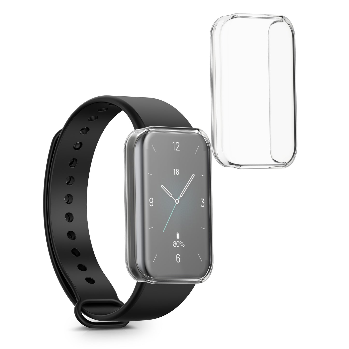 kwmobile Silikon Hülle für HONOR Band 9 Schutzhülle Fullbody Display Cover Set