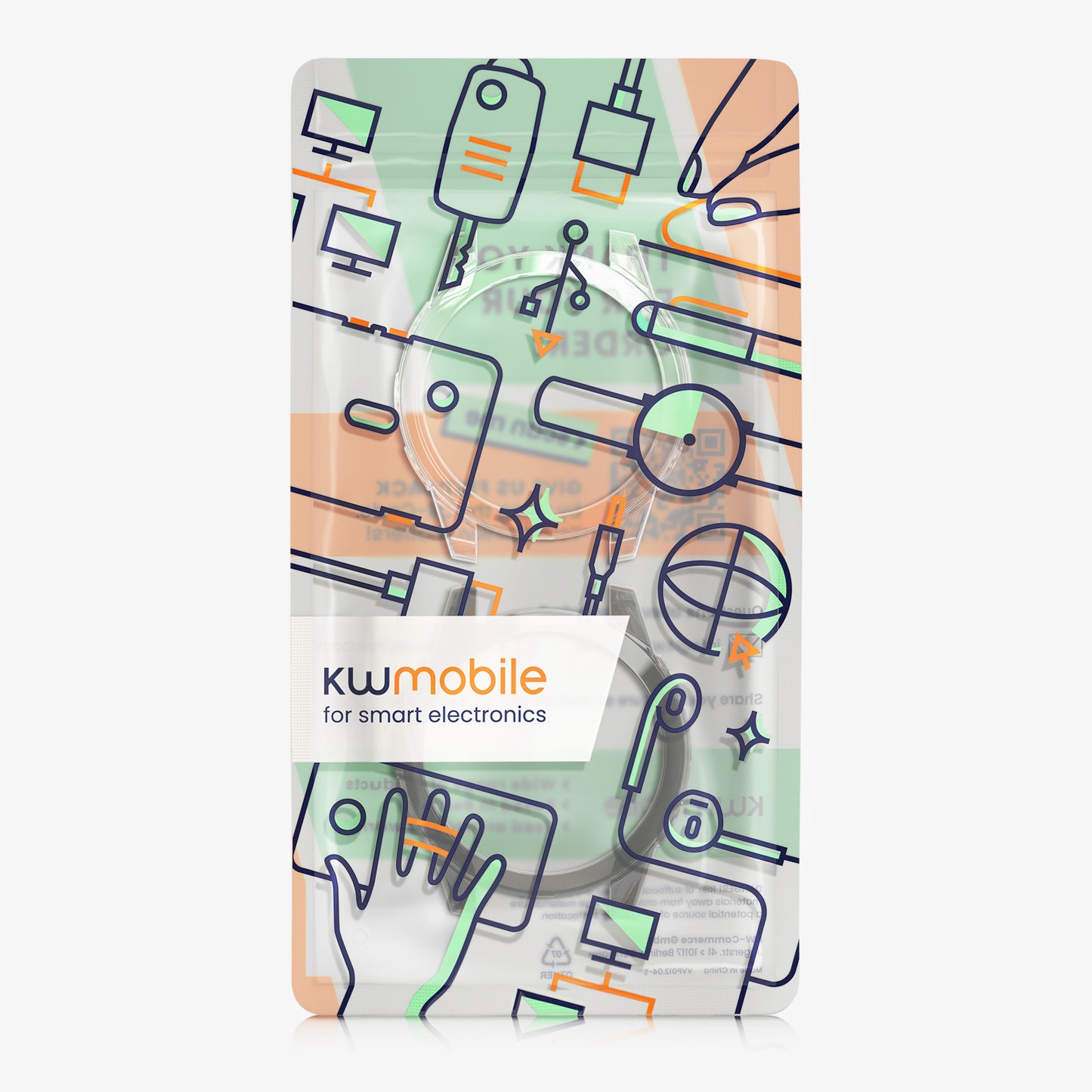 kwmobile Sport Schutzhülle kompatibel mit Garmin Fenix 8 51mm Hülle Case ohne Tracker Transparent