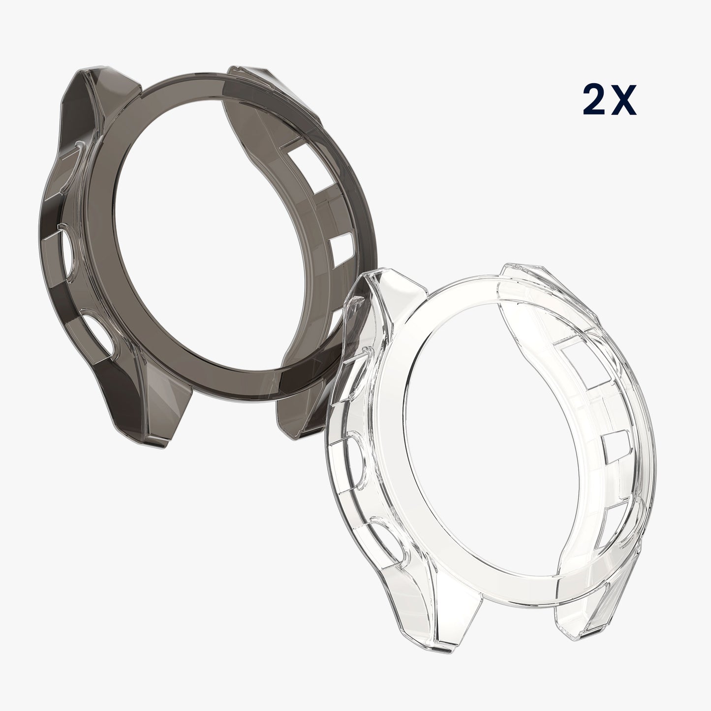 kwmobile Sport Schutzhülle kompatibel mit Garmin Fenix 8 51mm Hülle Case ohne Tracker Transparent