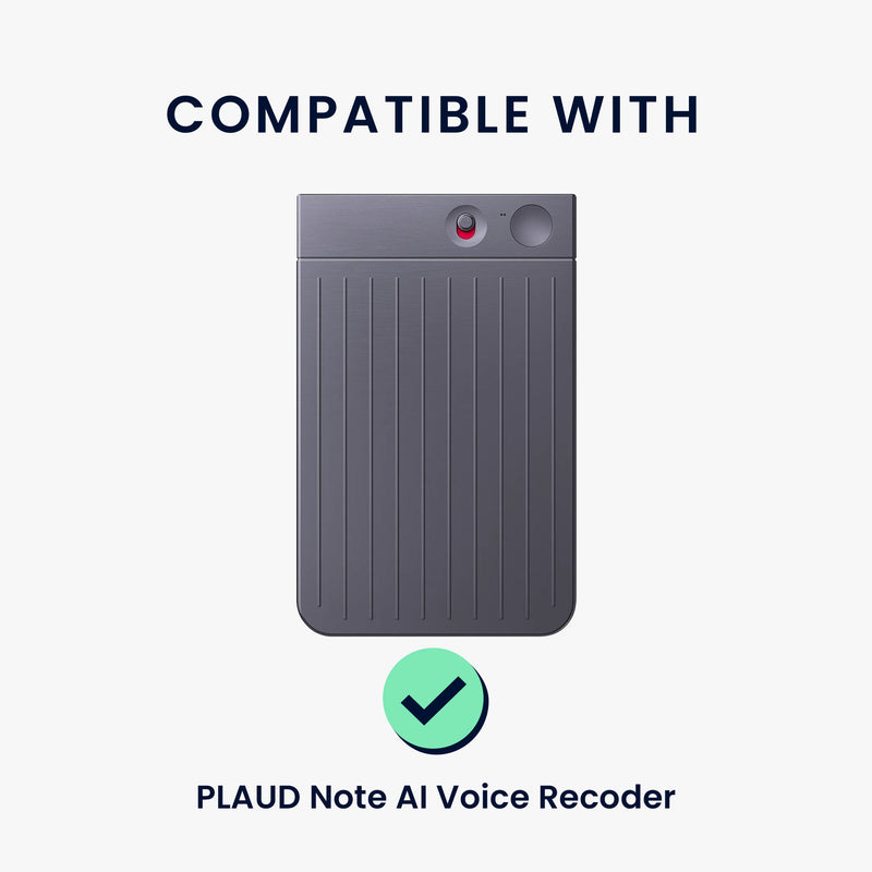 kwmobile Sprachrekorder Schutzhülle kompatibel mit PLAUD Note AI Voice Recoder Hülle - Case für Diktiergerät mit Smartphone Befestigung
