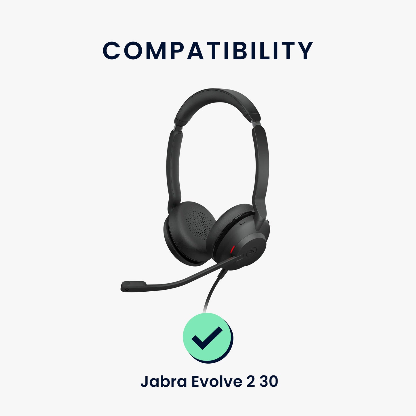 kwmobile Ohr Polster für Jabra Evolve 2 30 Ohrpolster Ersatz Kopfhörer Ersatzteile Over Ear Headphones