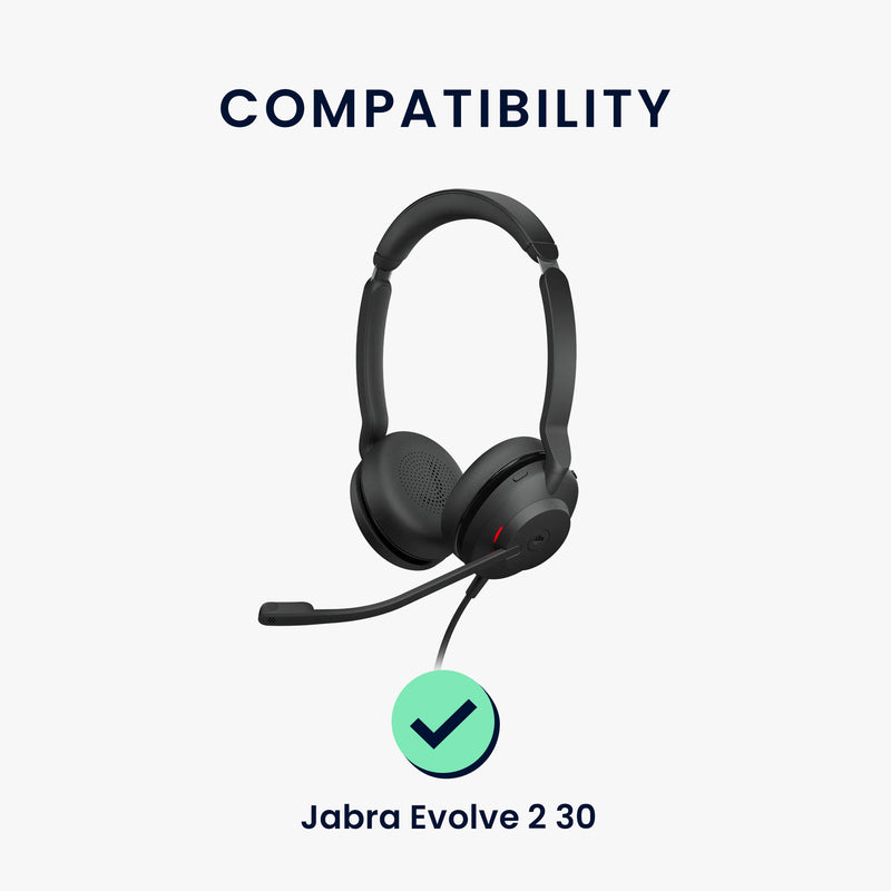 kwmobile Ohr Polster für Jabra Evolve 2 30 Ohrpolster Ersatz Kopfhörer Ersatzteile Over Ear Headphones
