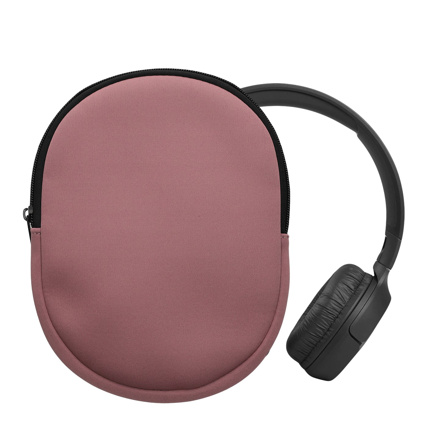 kwmobile Neopren Kopfhörer Tasche für Tune 600 / 500BT / 510BT / 450 - Kopfhörer Case - Hülle Reise Beutel für Headset Headphones - Weiche Over Ear Schutzhülle Dark Rose Dark Rose  