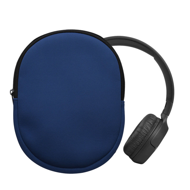kwmobile Neopren Kopfhörer Tasche für Tune 600 / 500BT / 510BT / 450 - Kopfhörer Case - Hülle Reise Beutel für Headset Headphones - Weiche Over Ear Schutzhülle Dunkelblau Dunkelblau  