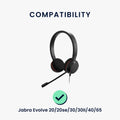 kwmobile Ohr Polster für Jabra Evolve 20 / 20se / 30 / 30II / 40 / 65 Ohrpolster Ersatzteile Kopfhörer Ersatzpolster Over Ear Headphones