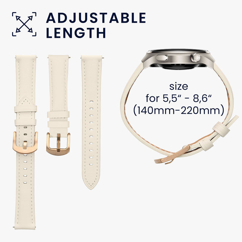 kwmobile Echtleder Uhrenarmband für Huawei Watch GT5 41mm / GT5 Pro 42mm / Watch GT4 41mm Armband Ersatzarmband für Fitnesstracker Wechselarmband Smartwatch