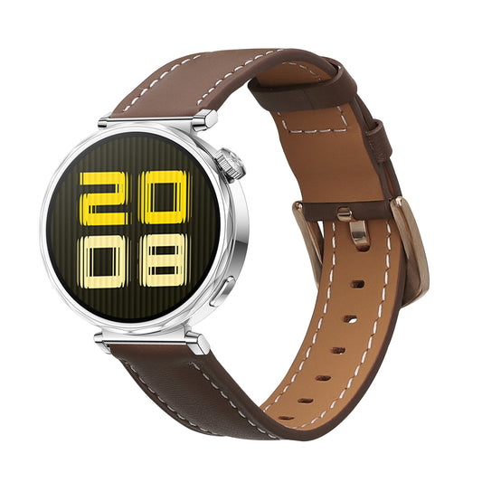 kwmobile Echtleder Uhrenarmband für Huawei Watch GT5 41mm / GT5 Pro 42mm / Watch GT4 41mm Armband - Ersatzarmband für Fitnesstracker - Wechselarmband Smartwatch - Braun Braun  [dsg02]