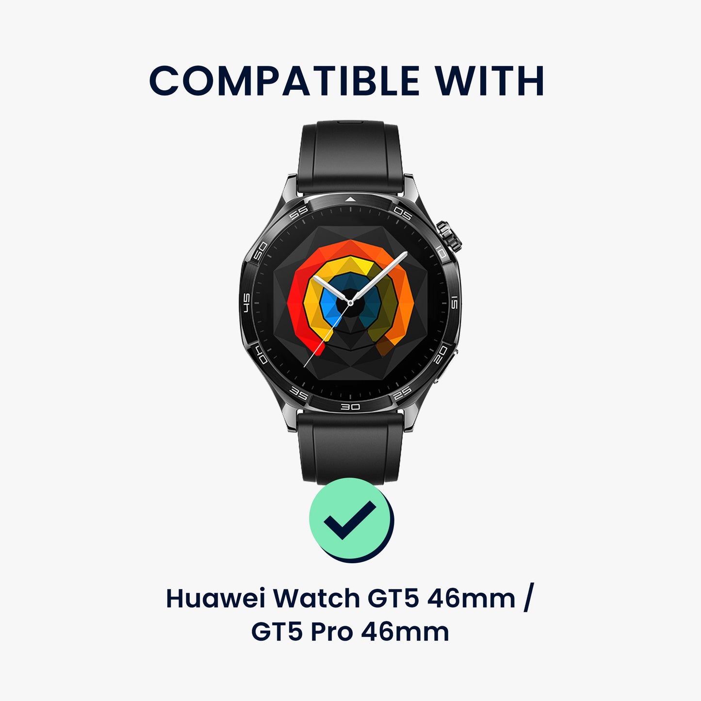 kwmobile Echtleder Uhrenarmband für Huawei Watch GT5 46mm / GT5 Pro 46mm / GT4 46mm / Watch GT3 SE Armband - Ersatzarmband für Fitnesstracker - Wechselarmband Smartwatch
