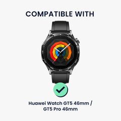 kwmobile Echtleder Uhrenarmband für Huawei Watch GT5 46mm / GT5 Pro 46mm / GT4 46mm / Watch GT3 SE Armband