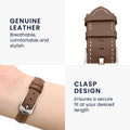 kwmobile Echtleder Uhrenarmband für Huawei Watch GT5 46mm / GT5 Pro 46mm / GT4 46mm / Watch GT3 SE Armband - Ersatzarmband für Fitnesstracker - Wechselarmband Smartwatch